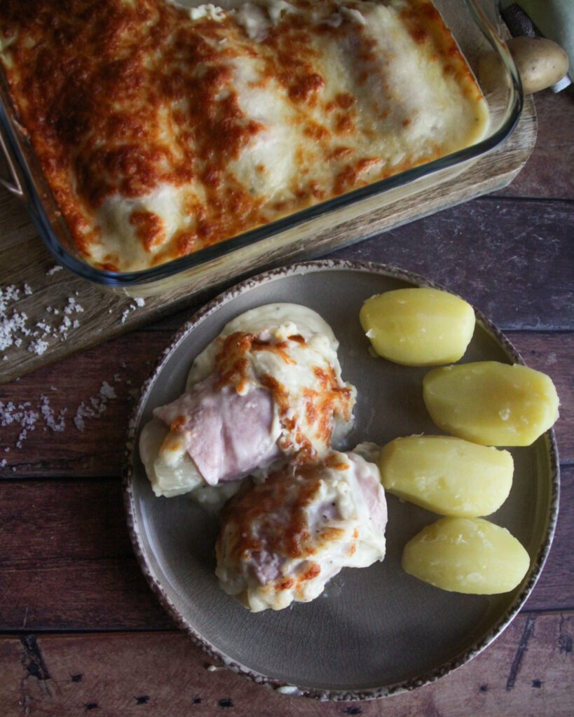 Chicorée mit Schinken Überbacken “Endives au Jambon”